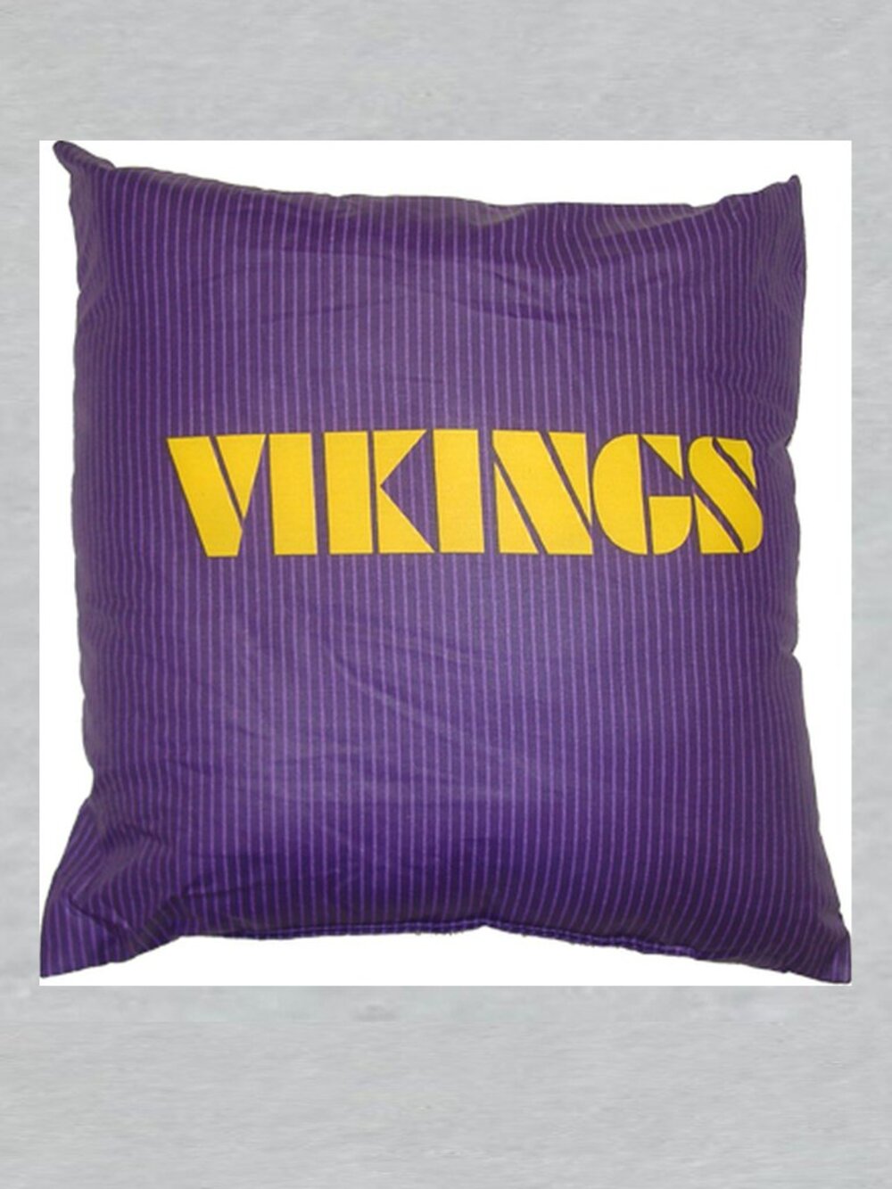Minnesota Vikings Throw Pillow measures 18 x 18 inches